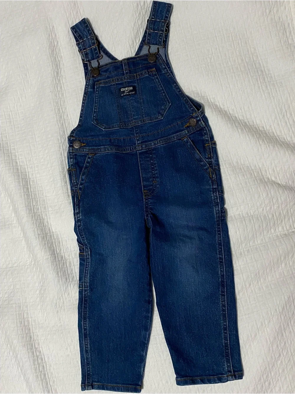 OshKosh B’gosh Toddler Denim Overalls 3T Blue Jean Vestbak Kids